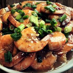 A picture of Garlic Buttered Shrimp w/Sprite & Oyster Sauce.
