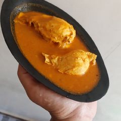 Motte saru poached egg sambar A picture of Motte saru poached egg sambar.