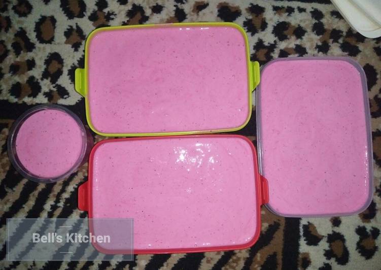 Bagaimana Menyiapkan Es Krim Buah Naga home made, Menggugah Selera