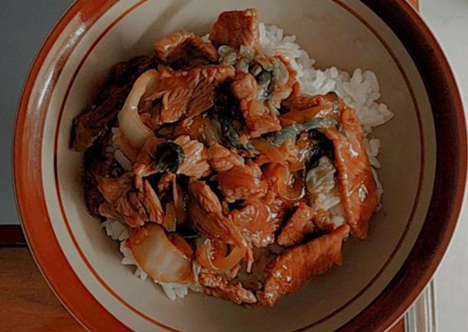 Resep Beef Rice Bowl / Rice Bowl with Beef Bulgogi, Enak