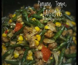 Cara Membuat Oseng Kacang Panjang, Tempe &amp;amp; Jagung Mantul Banget