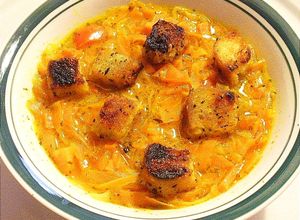 Foto di Zuppa di Carote con Crostini al Timo Fresco