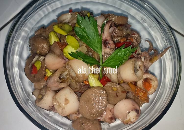 Resep Tumis cumi Pete Saus Tiram yang Lezat