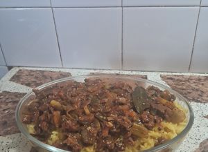 Una foto de Carne a la cerveza con mucho sabor