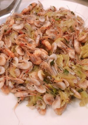 Hình của món Tép xào khế.
