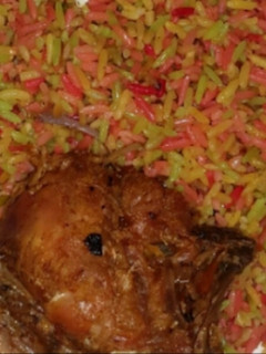 Coloured fried rice ainihin hoton girkin