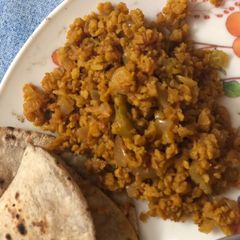 A picture of Soya chunks Bhurji.