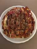 Pan erizo bacon, zanahoria, pasas y queso