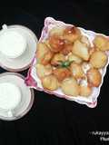 Puff puff with rice,graundnut and coconut pap