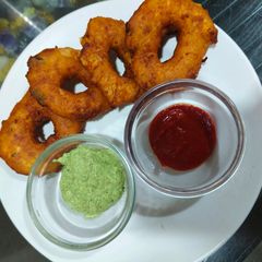 A picture of Leftover rice vegetable menduvada.