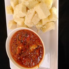 Scotch bonnet sauce A picture of Scotch bonnet sauce.