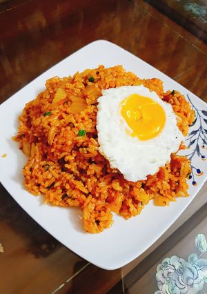 Hình của món Cơm chiên kimchi.
