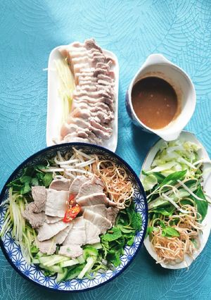Hình của món Bún mắm nêm miền Trung.