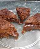 Brownies con pasas en microondas