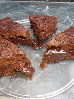 Una foto de Brownies con pasas en microondas