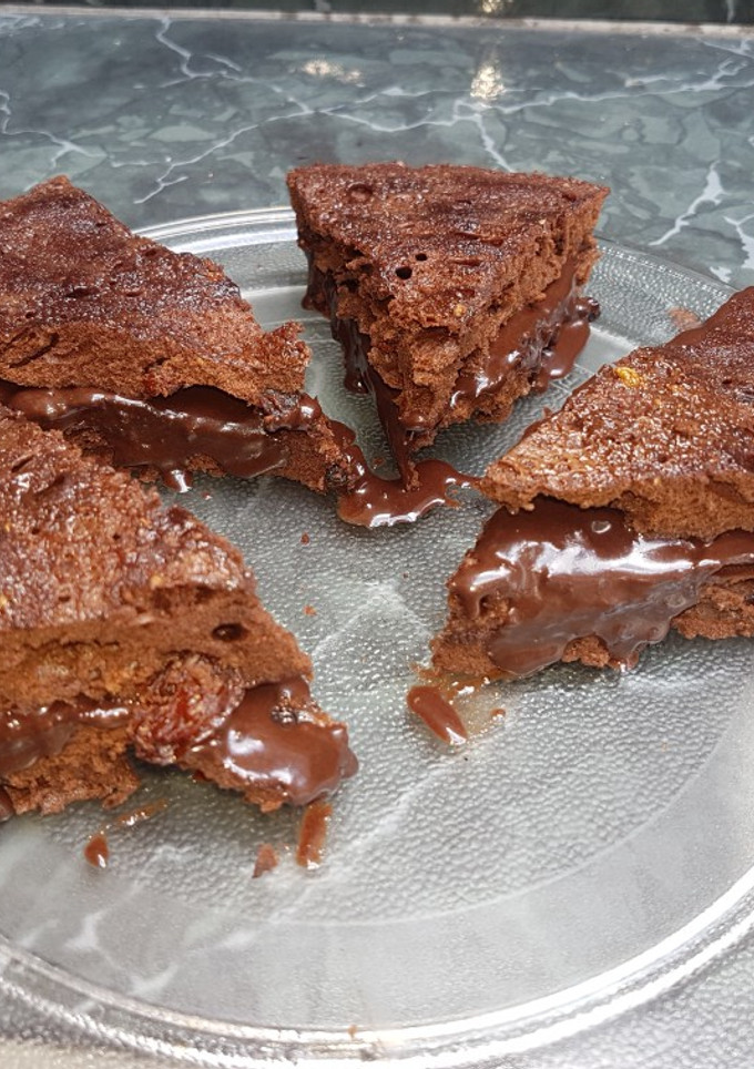 Una foto de Brownies con pasas en microondas