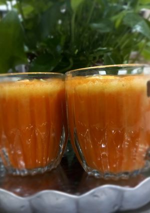 عکسی از دستور آب هویج بستنی