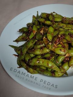 Foto resep Edamame Pedas (Saus Bawang Jahe)
