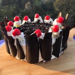A picture of Black Forest cake.