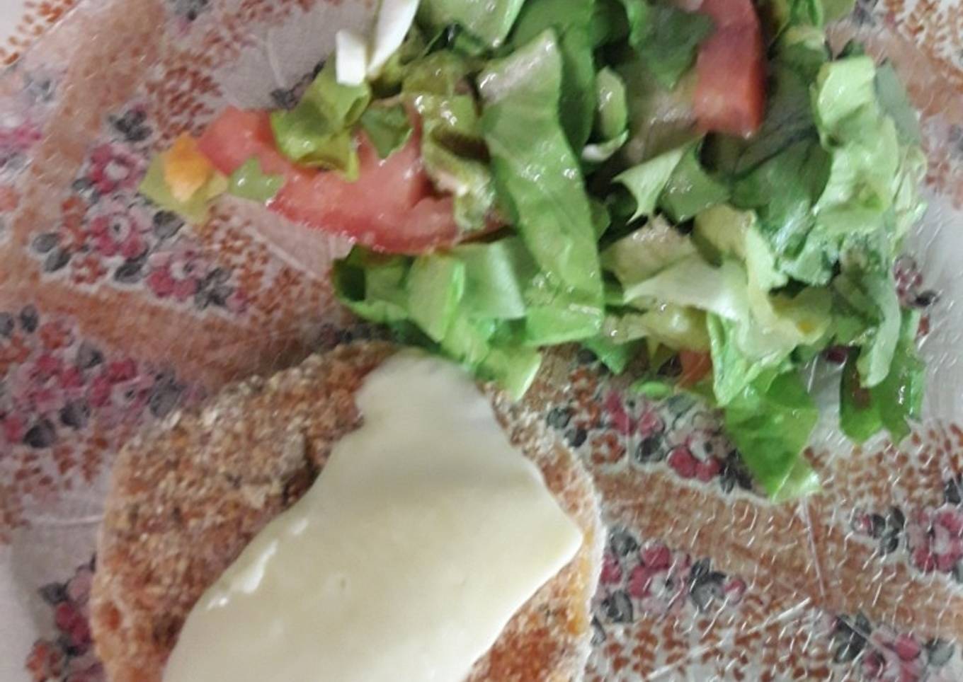 Milanesas de calabaza al horno con ensalada