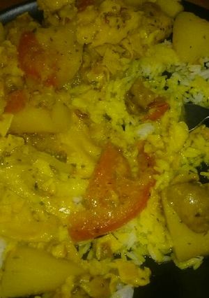 Una foto de Guisado de panga con champiñones
