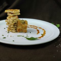 A picture of Kaju peanut samak rice chatpata katli.