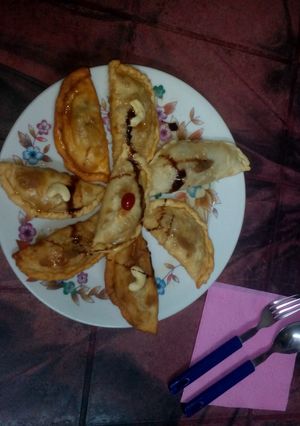 A picture of North indian  gujiya in bengali style.