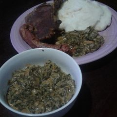 A picture of Peanut butter relish and meat.