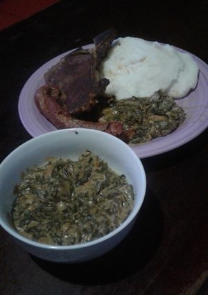 A picture of Peanut butter relish and meat.