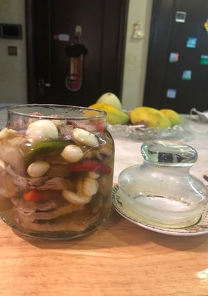 Hình của món Bắp bò ngâm dấm.