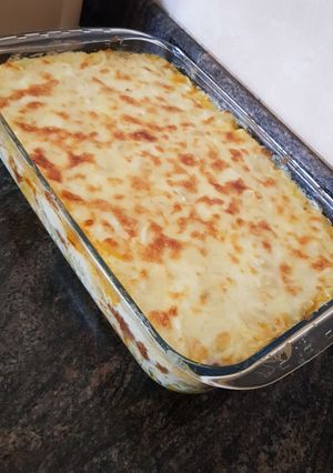 صورة لوصفة المعكرونة بالبشاميل عأصولها 😋