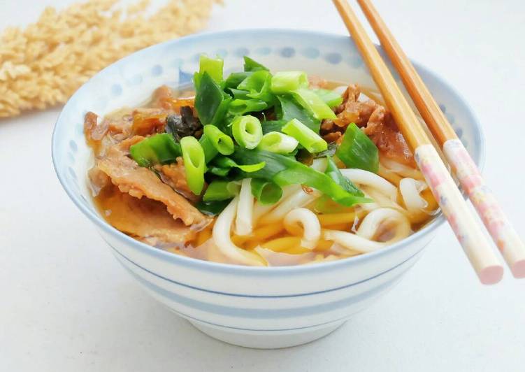 Easiest Way to Prepare Quick Beef Udon（牛肉うどん）