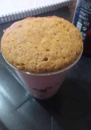 Una foto de Queque en taza al microondas