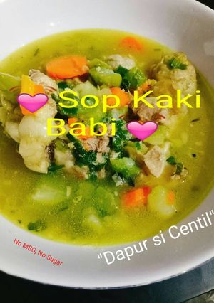 Foto resep Sop Kaki Babi Kuah Kuning Kehijauan itu yang maknyuzz