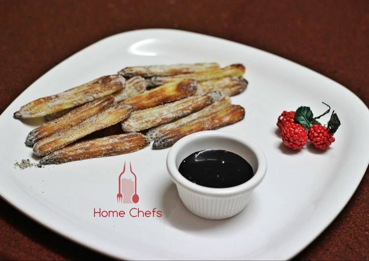 Baked Churros with choco dip