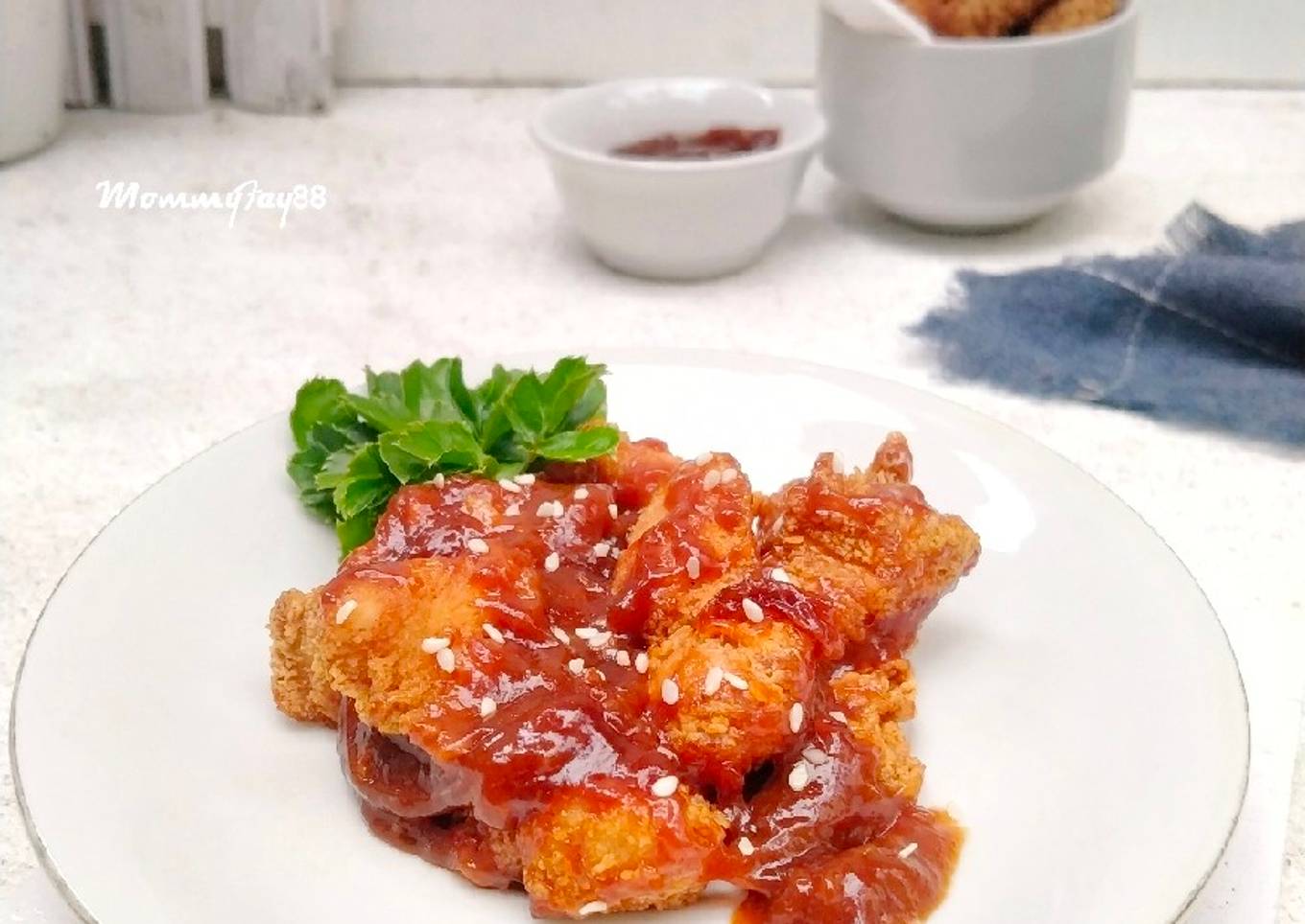 Korean Spicy Chicken Popcorn