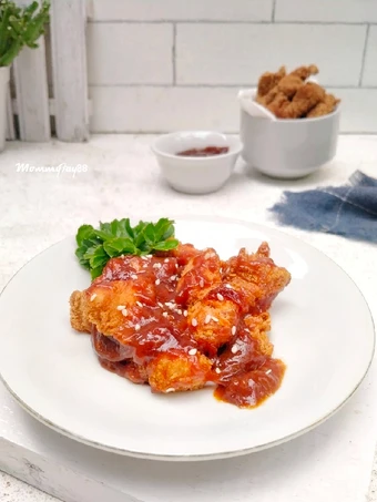 Cara Gampang Membikin Resep Korean Spicy Chicken Popcorn yang Uenak Anti Ribet, Mantap
