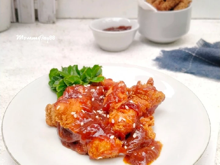 Cara Gampang Membikin Resep Korean Spicy Chicken Popcorn yang Uenak Anti Ribet, Mantap