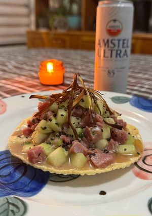 A picture of Fresh Tuna Tostadas.