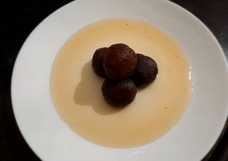 Caramelized milk and banana jamun