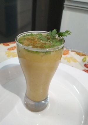 A picture of Sattu-onion smoothie.
