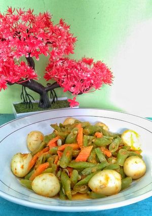 Foto resep Tumis kuning Buncis, Wortel dan Telur Puyuh