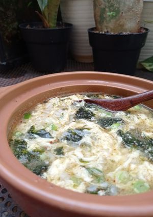 Foto resep Sup telor rumput laut