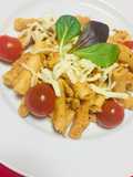 Tagliatelli en salsa Roja con Atún y Queso!