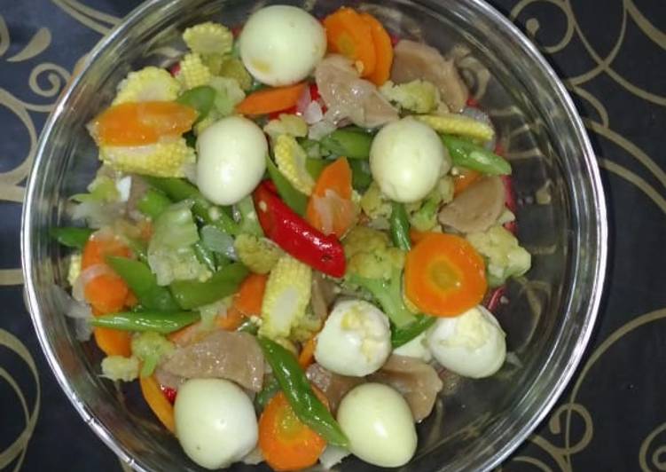 Bahan memasak Tumis Capcay Bakso Puyuh yang Bikin Ngiler