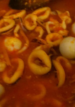 Foto resep Cumi Telur Puyuh Kuah Merah