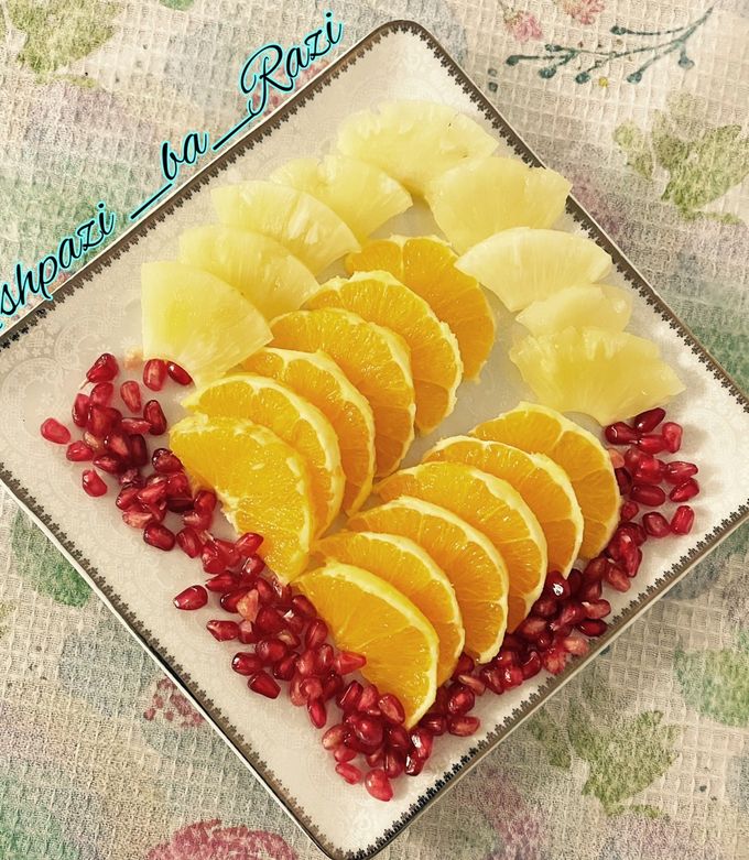 عکسی از دستور تزیین بشقاب میوه (۲)