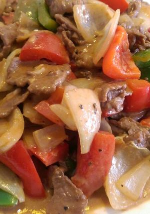 Hình của món BÒ XÀO CAY.