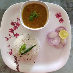 Mixed Dal Tadka and Jeera Rice A picture of Mixed Dal Tadka and Jeera Rice.
