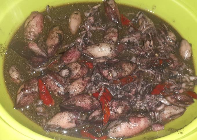 Tumis cumi kuah hitam